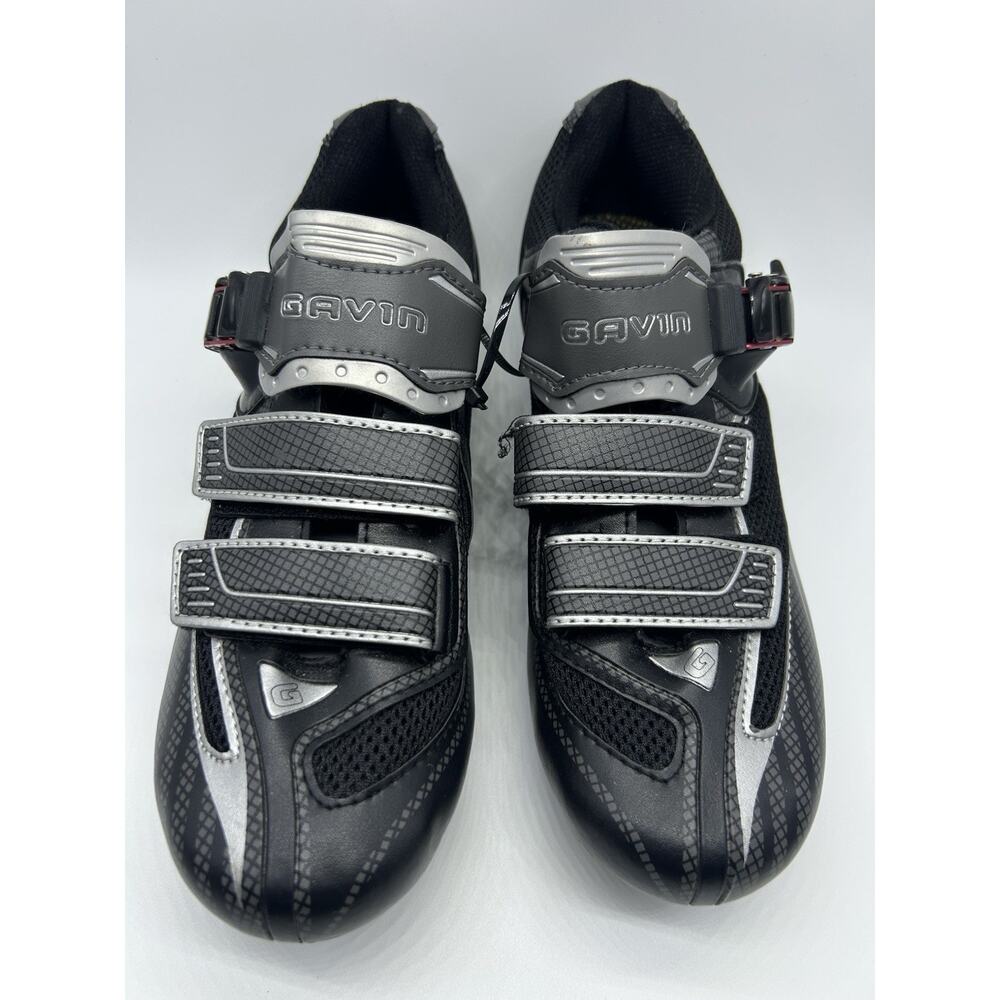 Gavin Mens Black Road Cycling Shoes Size 41 SPD Compatible Performance Sneakers